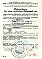 Sogenanntes „Ungarnvisum“, mit dem im Sommer 1989 viele DDR-Bürger nach Ungarn reisten, um später über Österreich in die Bundesrepublik Deutschland auszureisen