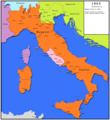 Italia în 1865. Florența devine capitala.