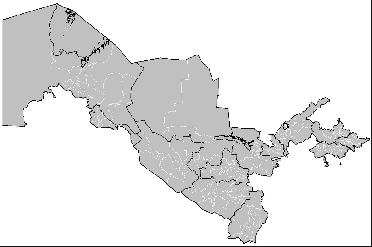 Республика узбекистан районы. Карта Узбекистана вектор. Территория Узбекистана. Карта Республики Узбекистан в векторе.