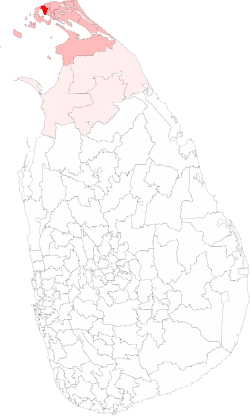 Location of Vaddukoddai