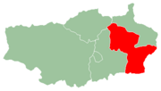 Location of the district within the region of Vakinankaratra.