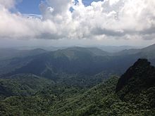 View from the top of Pico El Yunque with exceptional visibility View direction Dos Picachos from El Pico in El Yunque National Forest.JPG