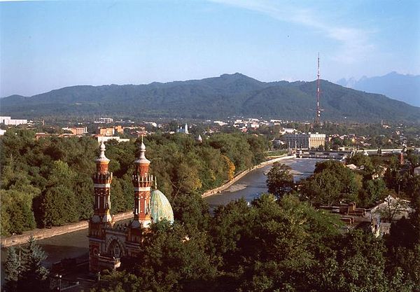 The Terek river in Vladikavkaz