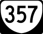 State Route 357 marker