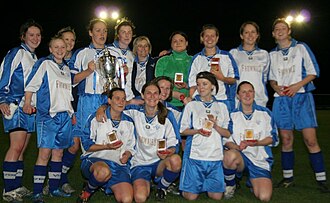 Leeds City Vixens, shown in 2007, became the Northern Combination League champions in 2008-09 Vixenswin.jpg