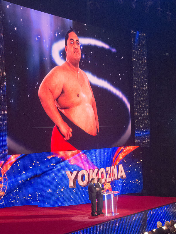 The Usos inducting Yokozuna into the WWE Hall of Fame (2012)