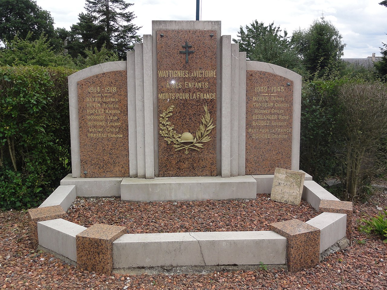 Wattignies-la-Victoire (Nord, Fr) monument aux morts.jpg