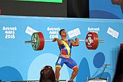 Deutsch: Gewichtheben bei den Olympischen Jugendspielen 2018; Tag 2, 10. Oktober 2018; Jungen 62 kg English: Weightlifting at the 2018 Summer Youth Olympics at 8 October 2018 – Boys' 62 kg