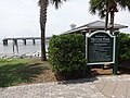 Welcome to Neptune Park sign and pier