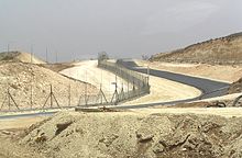 Israeli West Bank barrier is a separation barrier built by Israel along the Green Line and inside parts of the West Bank. West Bank Fence South Hebron.JPG