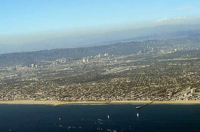 The Westside as seen by aircraft departing Los Angeles International Airport