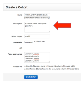 Wikimetrics cohort validation - desc