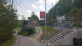 View of the residential area at the Niklashausen stop, 2018