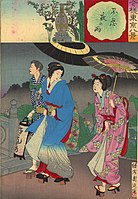 imayō tōkyō hakkei series:walking with an escort