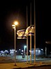 Flag på halv stang under Yom HaShoah.