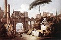 Zais, Giuseppe - Ancient Ruins with a Great Arch and a Column - 1735-1740.jpg
