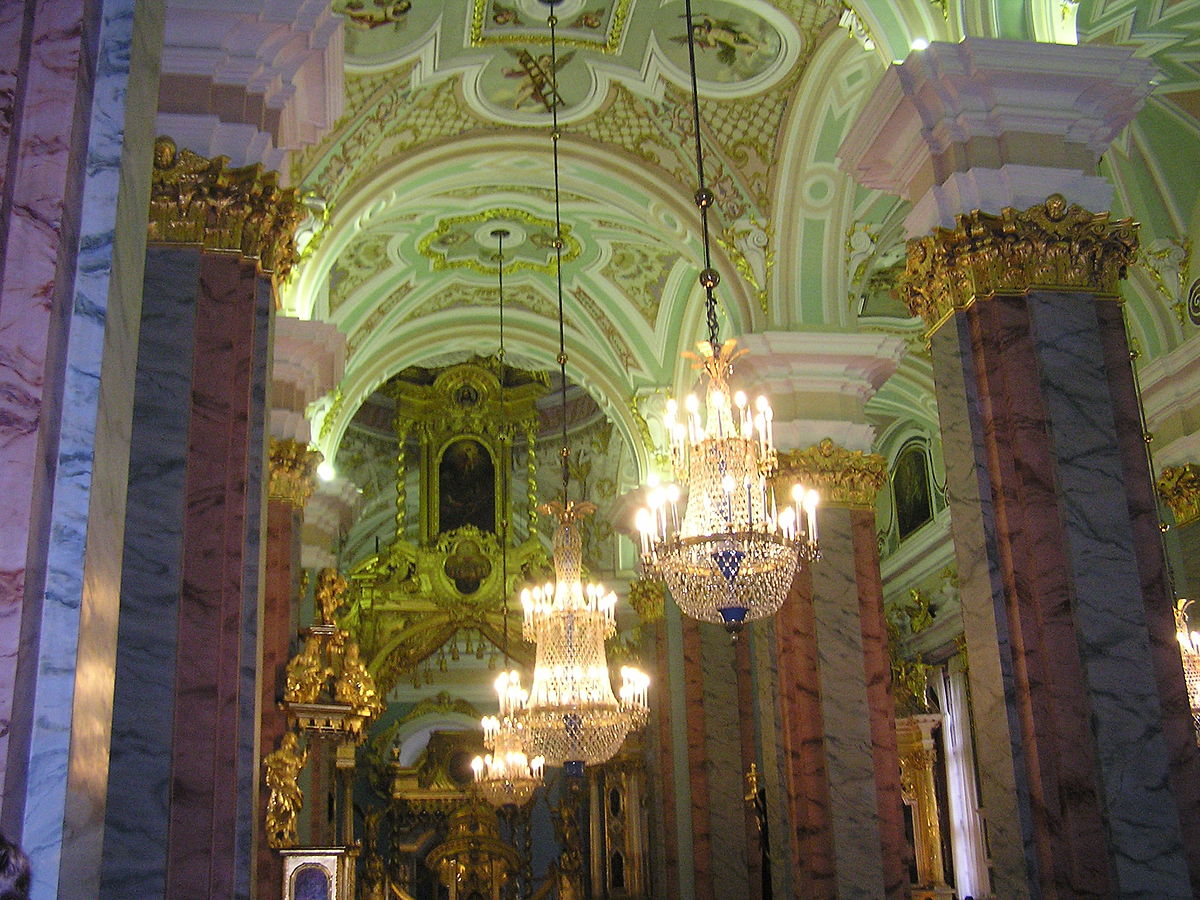 Петропавловская Церковь Петергоф внутри