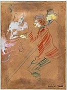 Au Cabaret 1898 by Toulouse-Lautrec in Musée de Libourne