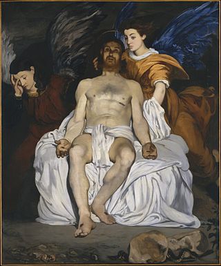 <i>The Dead Christ with Angels</i> 1864 oil painting by Édouard Manet