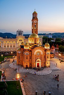 <span class="mw-page-title-main">Cathedral of Christ the Saviour, Banja Luka</span> Church in Republika Srpska, Bosnia and Herzegovina