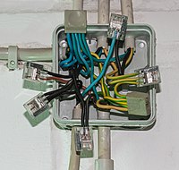 Rank: 36 Junction box in IP54 surface-mounted execution, opened with spring clamps