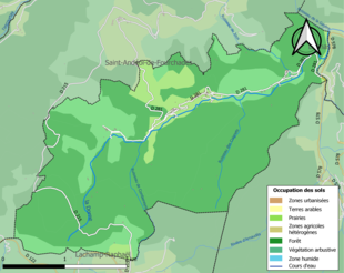 Mappa a colori che mostra l'uso del suolo.