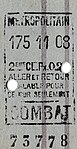 Ticket aller-retour émis le 175e jour de l'année 1911, soit le samedi 24 juin 1911 à 8 heures du matin.