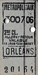 Ticket aller-retour émis le 300e jour de l'année 1927, soit le jeudi 27 octobre 1927.