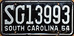 1964 South Carolina license plate.JPG