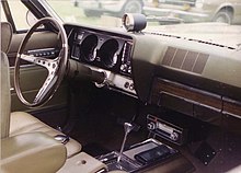 Factory optional 8-track stereo player in a 1967 American Motors Marlin mounted between the center console and dash 1967 Marlin gold ny-inf.jpg