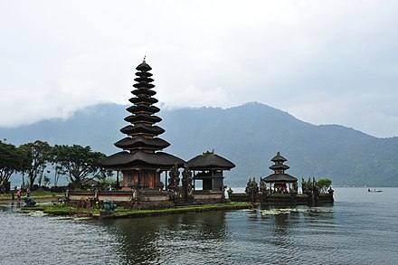 Part of Pura Ulun Danau Bratan temple complex in Bali