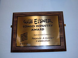 2000 Will Eisner Award for Peanuts - A Golden Celebration.JPG