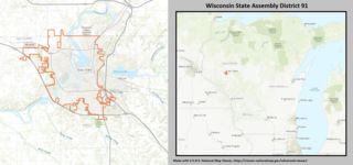 <span class="mw-page-title-main">Wisconsin's 91st Assembly district</span> American legislative district in Eau Claire County, Wisconsin