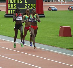 2012 Olympics - Womens 5000m Dibaba leading.jpg