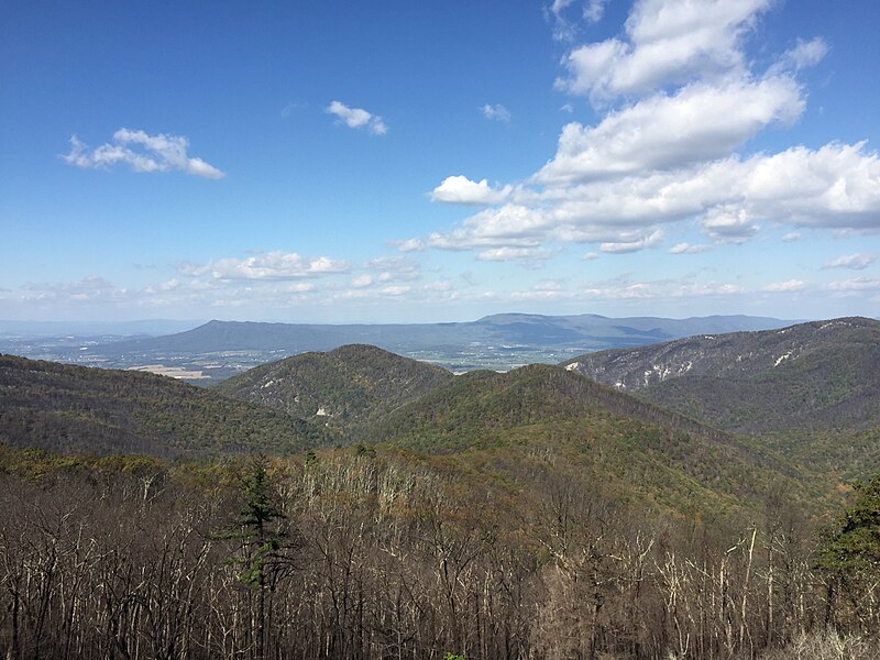 File:2016-10-24 12 35 28 View north-northwest from the Two Mile Run Overlook along Shenandoah National Park's Skyline Drive in Rockingham County, Virginia.jpg