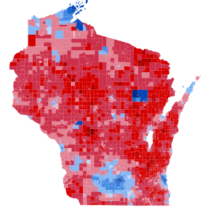 2020 Presidential Election in Wisconsin by Precinct.svg