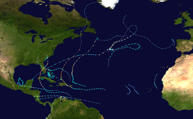 Trajectoires des systèmes tropicaux de 2022.