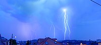 Orage, vu de Belfort, le 8 juillet 2023.