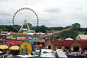 WonderFair Wheel and Giant Slide as viewed from the SkyGlider