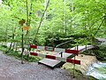 Wegen Murgängen gesperrter Wanderweg zur Burgruine Wulp