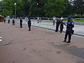 Washington Metropolitan Police stand guard in front of the White House