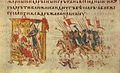 Darstellung der Absetzung von Phokas, der Heraklius I. auf den Thron brachte.