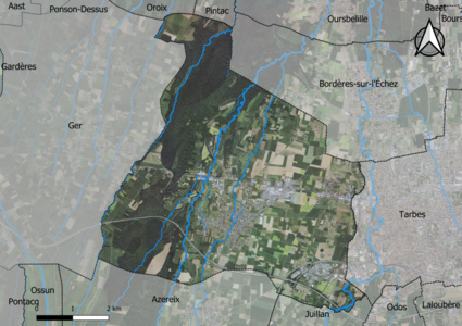 Carte orthophotogrammétrique de la commune.