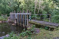 Uma pequena ponte sobre o rio Kolarmoraån