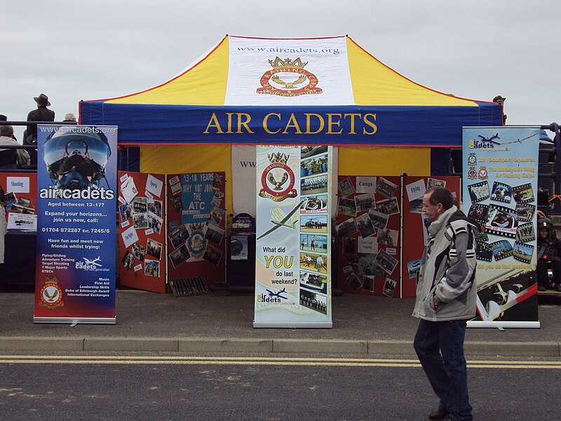 File:Air Cadets stall, Southport.JPG
