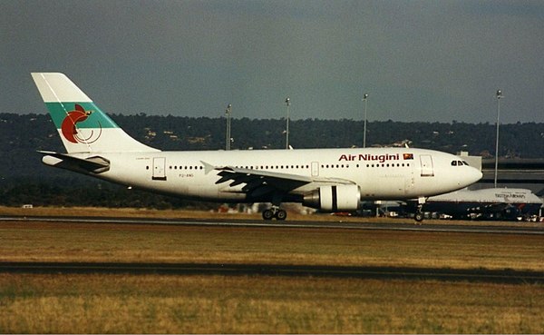 A former Air Niugini Airbus A310-300 in the 1990s.