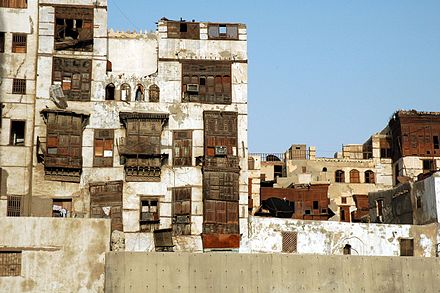 Traditional coral houses off Souq al-Alawi in al-Balad