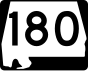 State Route 180 marker