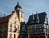 Town Hall (right), Weinhaus (left), and St. Walburga Church