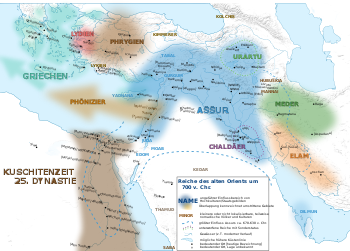 Map of the Near East in 700 BC